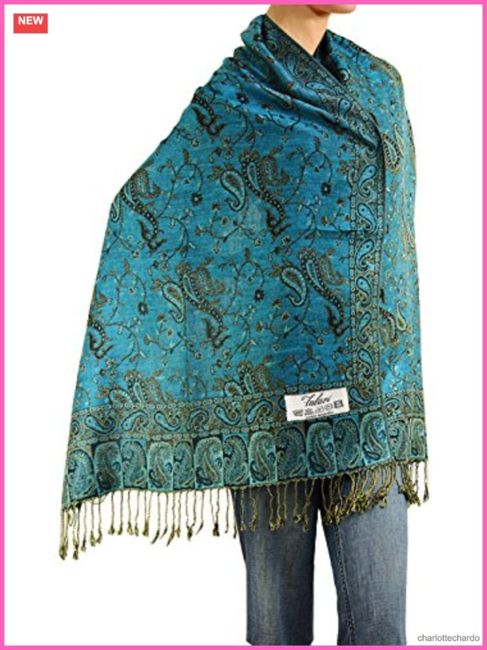 Reversible Paisley Pashmina Shawl Wrap Scarf Evening Formal All Seasons 80x27